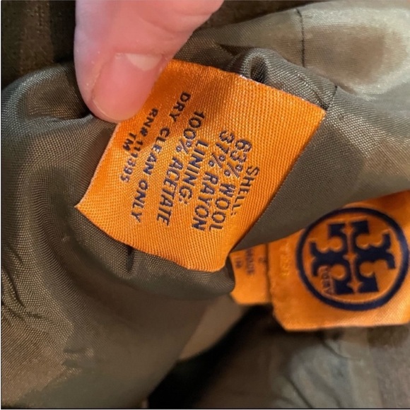 Tory Burch Brown Wool Wide Leg Sailor Button Front Dress Slacks Pants size 2 - Picture 6 of 13